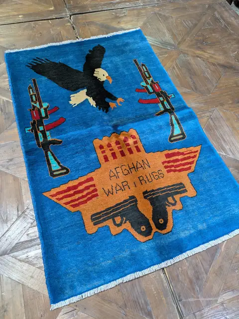 Handmade Afghan war rug number 2102, 128 x 82 cm