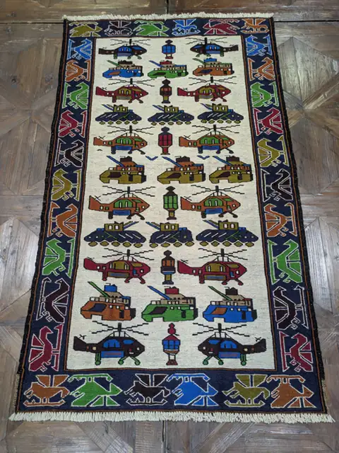 Handmade Afghan war rug number 2120, 160 x 95 cm