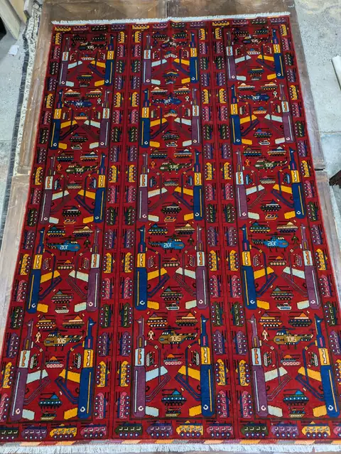 Handmade Afghan war rug number 2151, 316 x 204 cm
